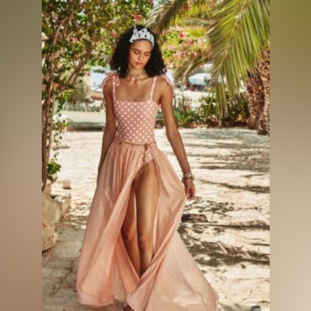 Caroline Constas Hera skirt in blush